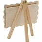 Objekten zum Dekorieren / objects for decorating Cadre sur un chevalet, taille 13,2 x11, 5 cm. en bois