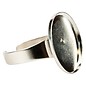 Schmuck Gestalten / Jewellery art Ring med smykker-making, sølv, 14x19mm