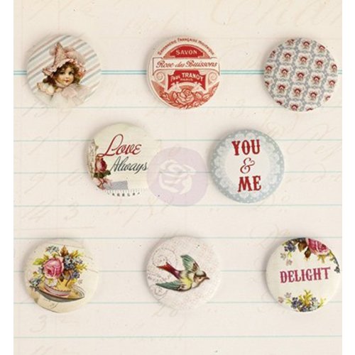Prima Marketing und Petaloo 8 nostalgic buttons Prima Marketing und Petaloo 8 nostalgic buttons