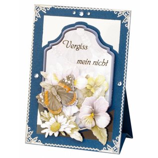 BASTELSETS / CRAFT KITS Completa Bastelset, NoteCards Staf Wesenbeek, Set 1 fiori con le farfalle