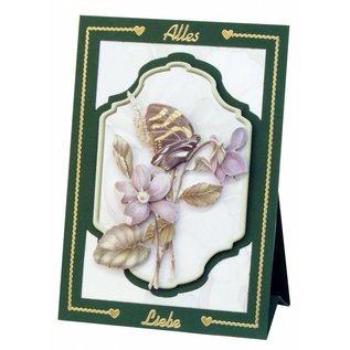 BASTELSETS / CRAFT KITS Complete Bastelset, NoteCards Staf Wesenbeek, Set 1 fleurs avec des papillons