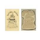 Stempel / Stamp: Holz / Wood Papermania, Anita `s Holze stempel, Fødselsdag ønsker