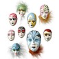 Modellieren Casting Mold: Mini Jewelery Masks, 4-8cm, without decoration, 9 pcs., Material required 130 g