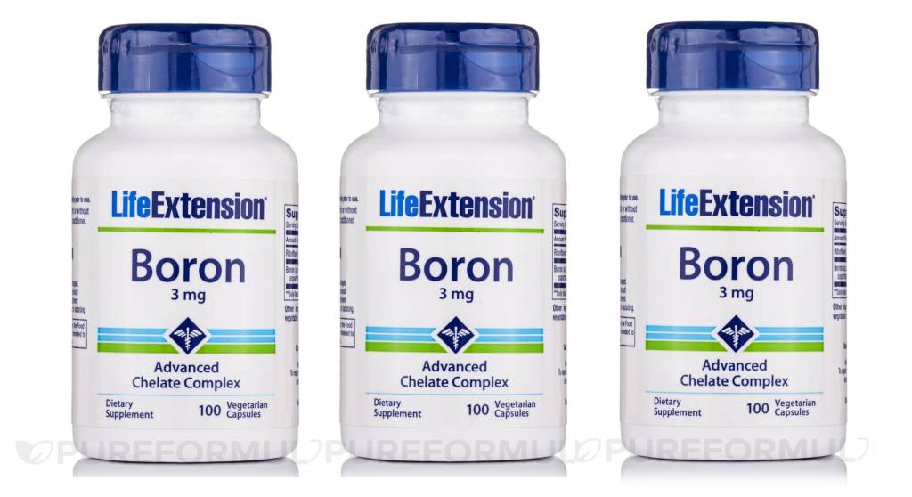 Life Extension Boron, 3 Mg 100 Vegetarian Capsules, 3-pack