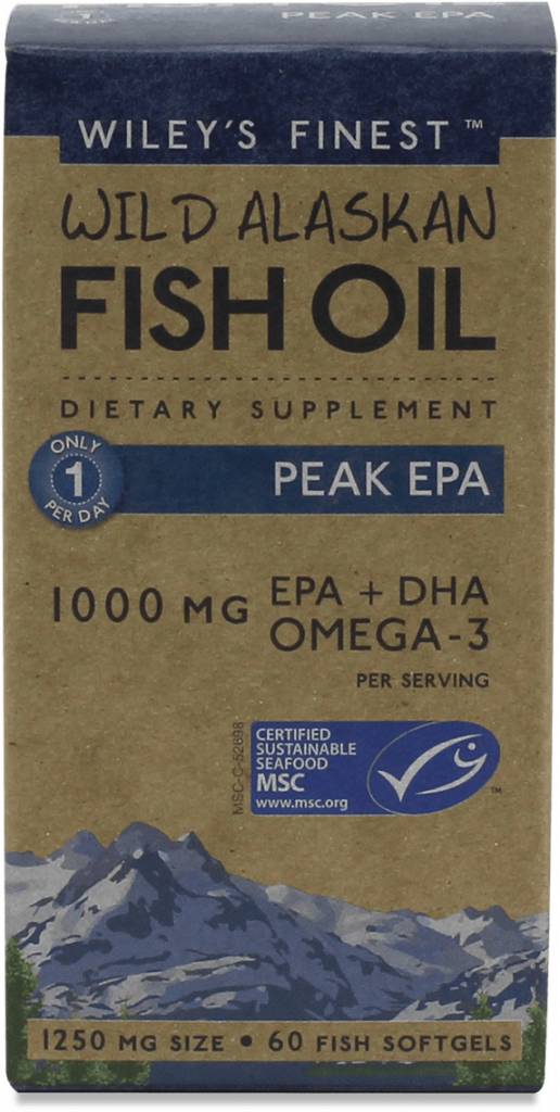 Wiley's Finest Wild Alaskan Fish Oil PEAK EPA, 60 Softgels