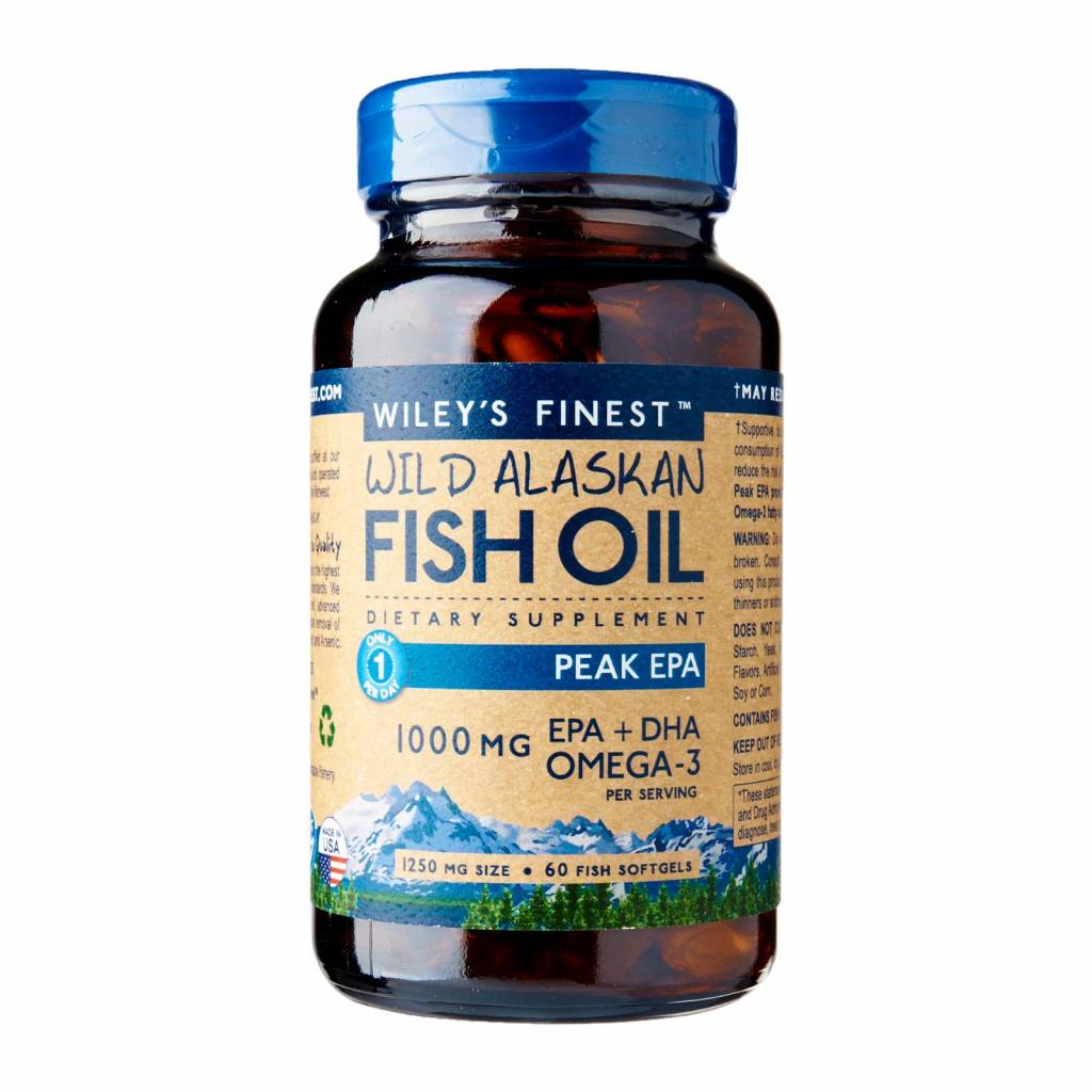 Wiley's Finest Wild Alaskan Fish Oil PEAK EPA, 60 Softgels