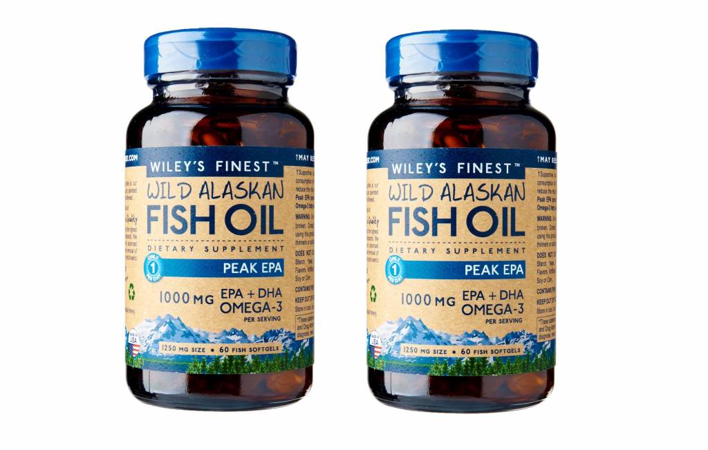 Wiley's Finest Wild Alaskan Fish Oil PEAK EPA, 60 Softgels, 2packs Apran