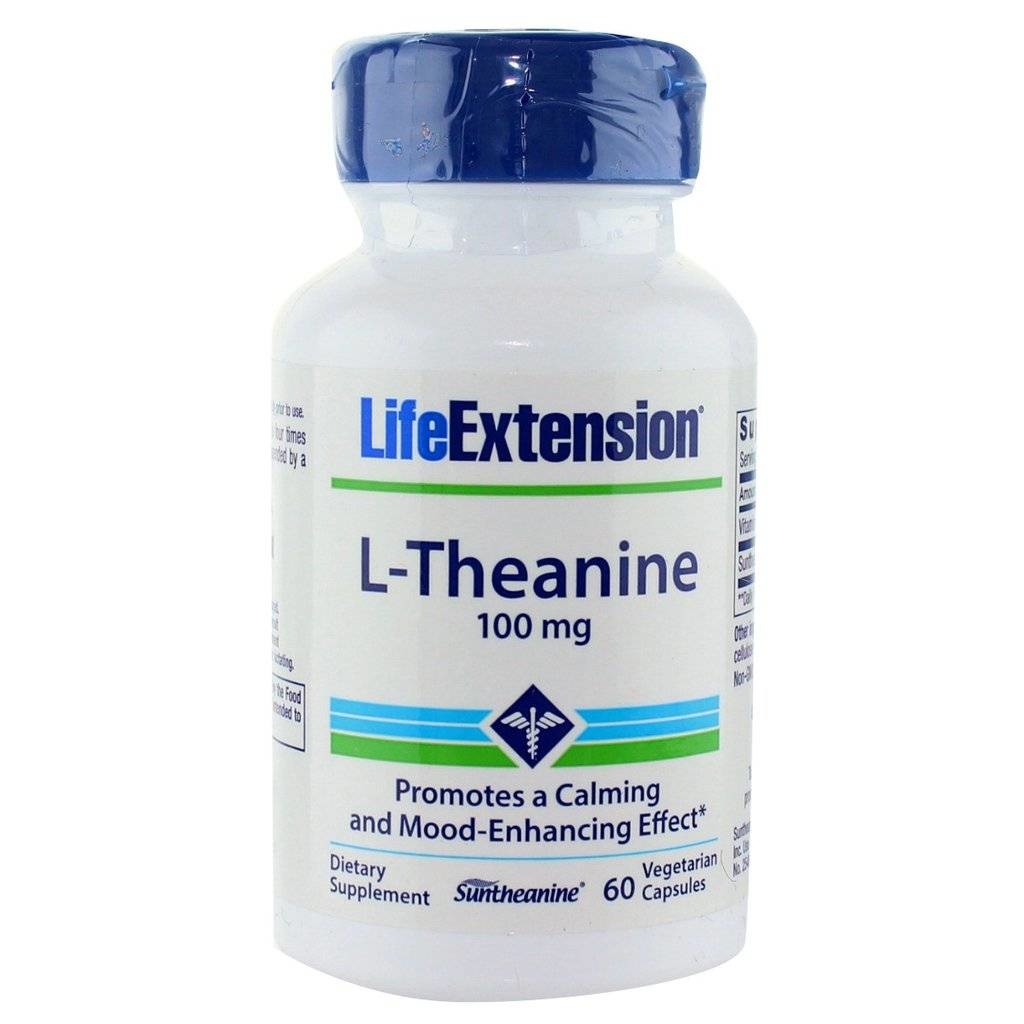 Life Extension L-Theanine, 100 mg 60 Vegetarian Capsules
