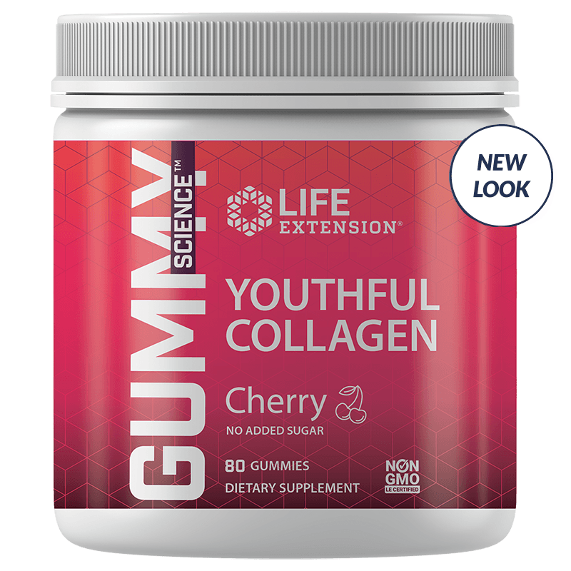 Life Extension Gummy Science™ Youthful Collagen (cherry), 80 Gummies