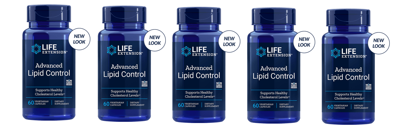 Life Extension Advanced Lipid Control, 60 Vegetarian Capsules, 5-pack