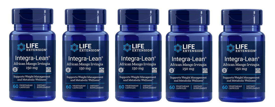 Life Extension Integra-lean® Irvingia 60 Vegetarian Capsules, 5-pack
