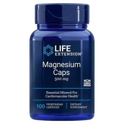 Life Extension Magnesium Caps, 500 mg, 100 Vegetarian Capsules