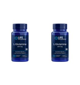 Life Extension L-Glutamine, 500 Mg 100 Capsules, 2-pack