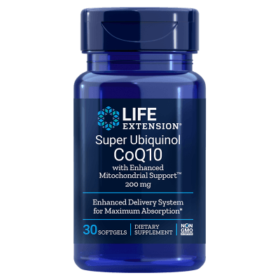 Life Extension Super Ubiquinol CoQ10 with Enhanced Mitochondrial Support 200 mg, 30 Softgels