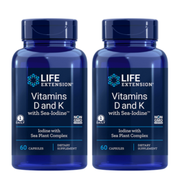 Life Extension Vitamins D And K With Sea-Iodine, 2-pack