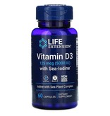 Life Extension Vitamin D3, 5,000 IU with Sea-Iodine, 60 Capsules