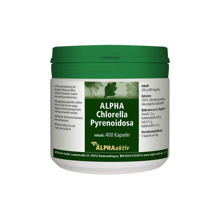 ALPHAaktiv ALPHA-Chlorella Pyrenoidosa, 400 Kapseln, 200 g.