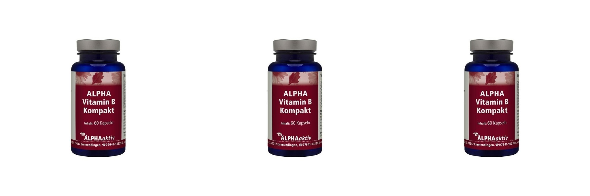 ALPHAaktiv ALPHA Vitamin B Kompakt, 60 Capsules, 3-packs