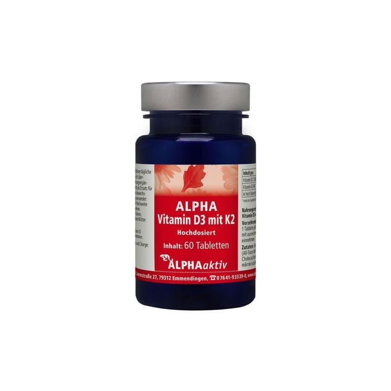 ALPHAaktiv ALPHA Vitamin D3+K2, 60 Tablets