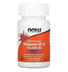 Now Foods Vitamin D-3, 250 Mcg (10,000 IU), 120 Softgels