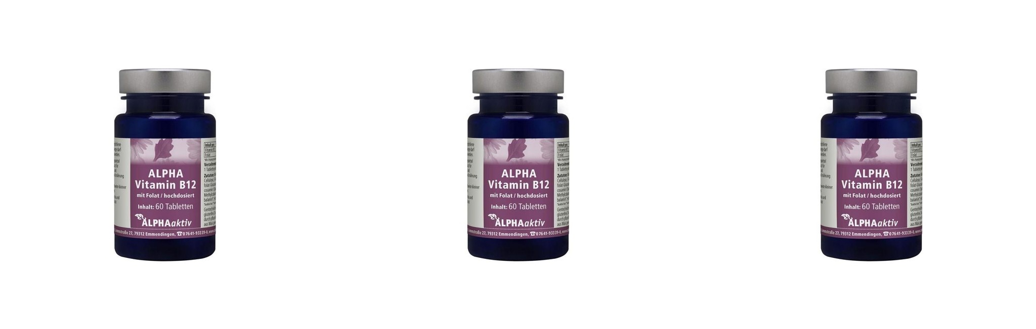 ALPHAaktiv Alpha-Vitamin B12, 60 Tabletten, 3-packs