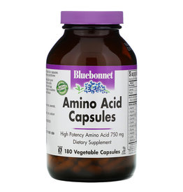 Bluebonnet Nutrition Amino Acid Capsules, 750 mg, 180 Vegetable Capsules