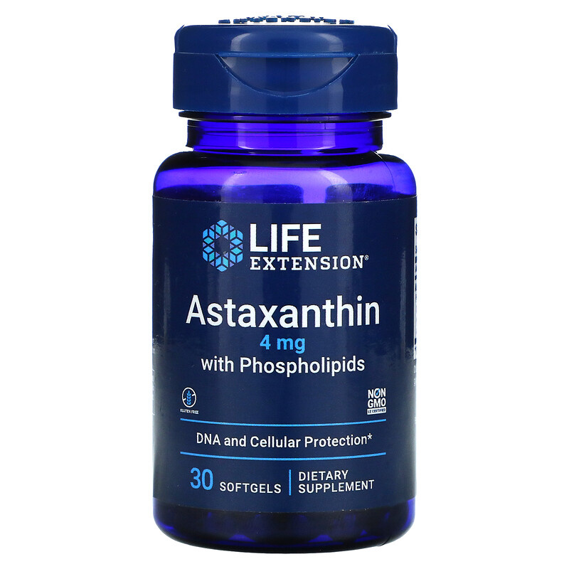 Life Extension Astaxanthin With Phospholipids | 4 Mg, 30 Softgels