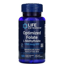 Life Extension Optimized Folate, 1,700 mcg DFE, 100 Vegetarian Tablets