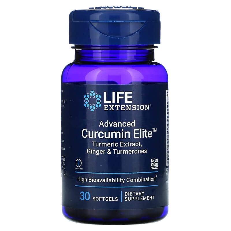 Life Extension Advanced Curcumin Elite,Turmeric Extract, Ginger & Turmerones, 30 Softgels