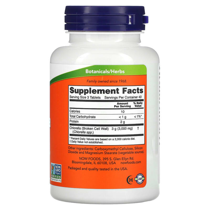Now Foods Chlorella, 1,000 mg, 120 Tablets