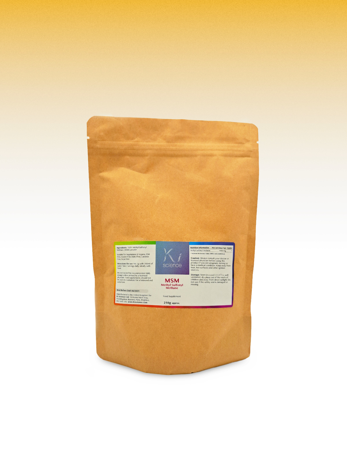 Ki Science MSM – Methyl Sulfonyl Methane, 200g (approx.)