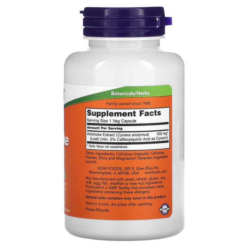 Now Foods Artichoke Extract, 450 mg, 90 Veg Capsules