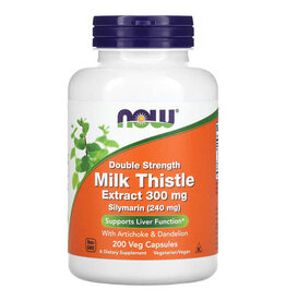 Now Foods Milk Thistle Extract, Double Strength, 300 Mg, 200 Veg Capsules