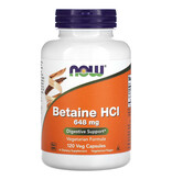 Now Foods Betaine HCL, 648 mg, 120 Veg Capsules