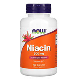Now Foods Niacin, 500 mg, 100 Capsules