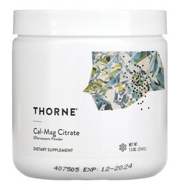 Thorne Research Cal-Mag Citrate, Effervescent Powder, 7.5 oz (214 g)