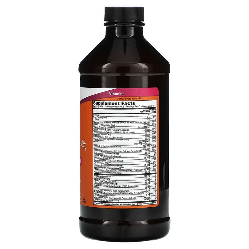 Now Foods Liquid Multi, Wild Berry, 16 fl oz (473 ml)