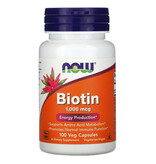 Now Foods Biotin, 1,000 mcg, 100 Veg Capsules