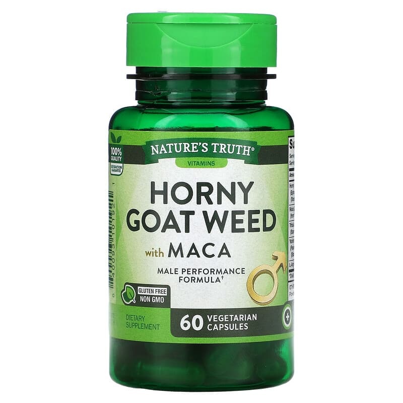 Nature's Truth Horny Goat Weed with Maca, 60 Vegetarian Capsules