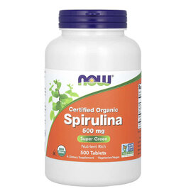 Now Foods Certified Organic Spirulina, 3,000 mg, 500 Tablets (500 mg Per Tablet)