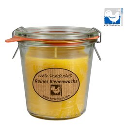 Kerzenfarm Hahn Kerze aus reinem Bienenwachs im Weckglas®, 290 ml, 6-pack