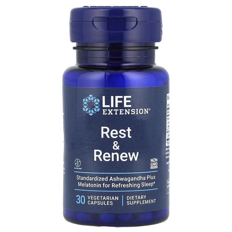 Life Extension Rest & Renew, Nahrungsergänzung, 30 pflanzliche Kapseln