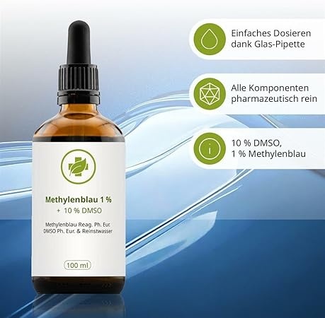 vitalundfitmit100 Methyleenblauw 1% in 10% DMSO-oplossing 100 ml