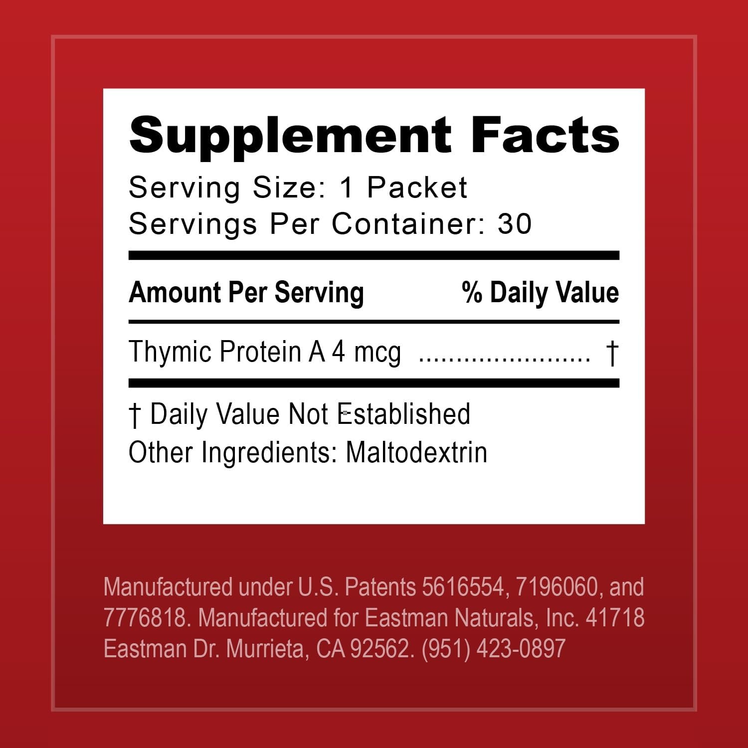 ProBoost ProBoost™ Thymic Protein A, 4 mcg 30 packets