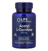 Life Extension Acetyl-L-carnitin 500 Mg, 100 pfanzliche Kapseln