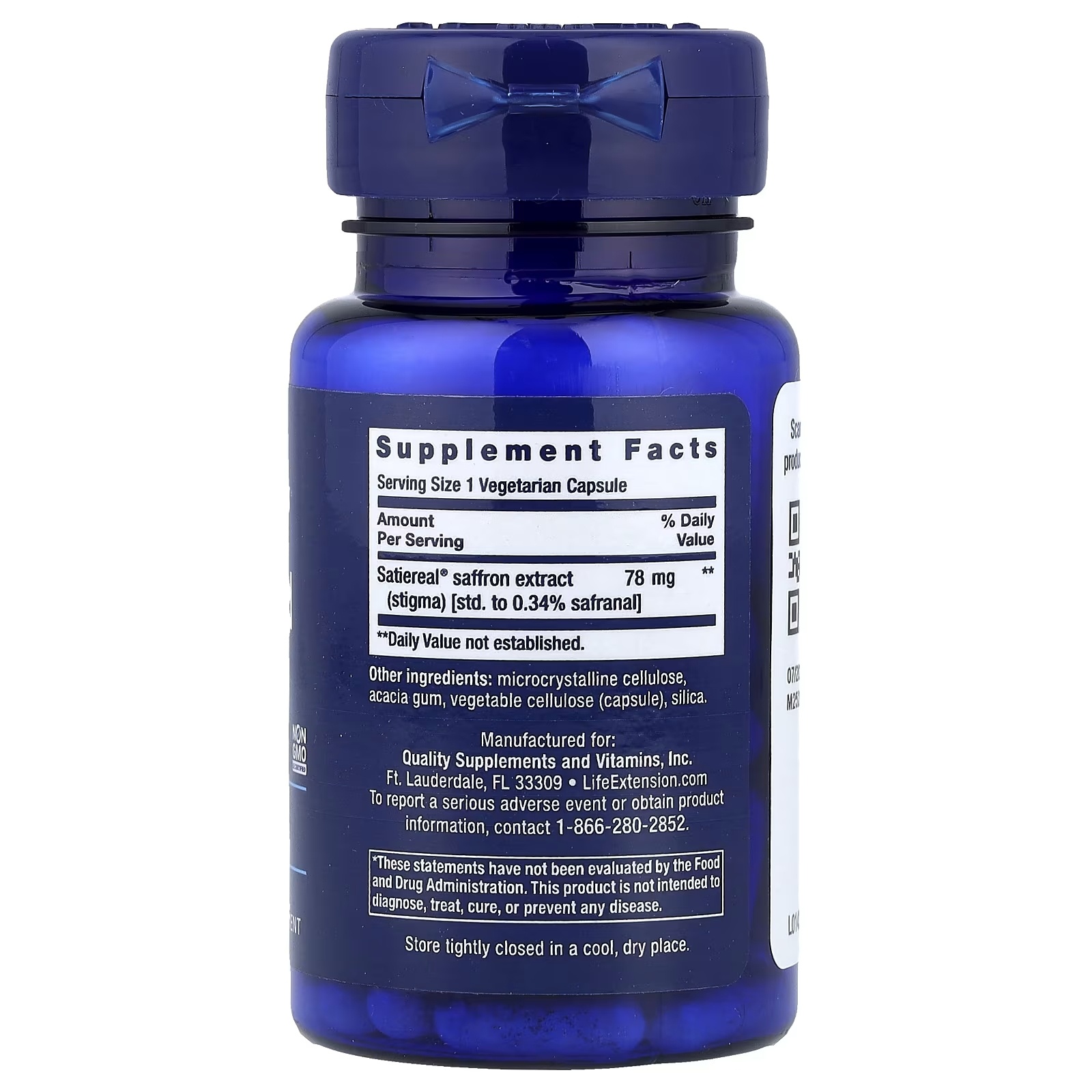 Life Extension Optimized Saffron, 60 plantaardige capsules (78 mg per capsule)