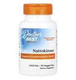 Doctor's Best Nattokinase, Ergänzungsmittel Mit Nattokinasse, 2.000 Fus, 90 Pflanzliche Kapseln