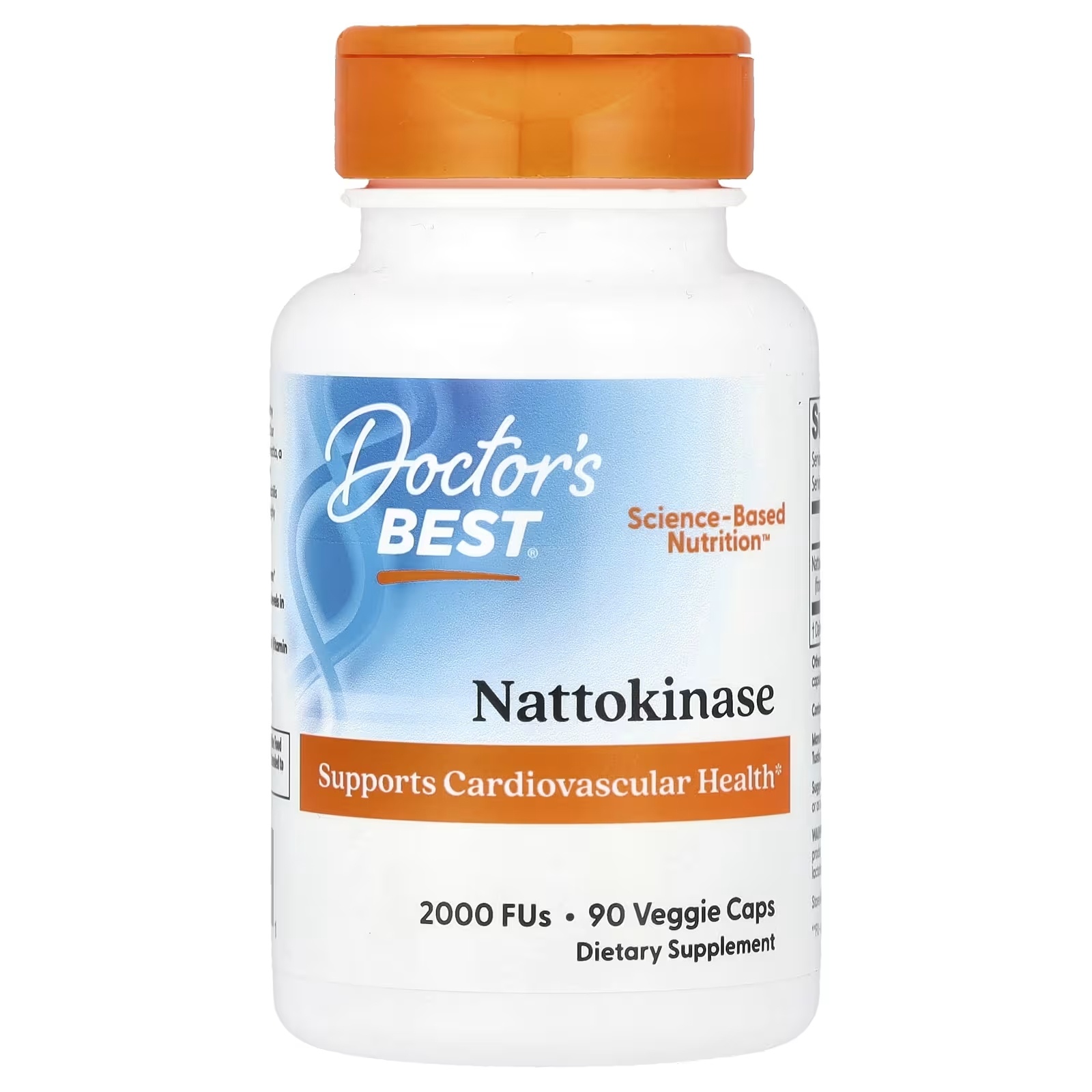 Doctor's Best Nattokinase, supplement with nattokinase, 2,000 FU, 90 vegetable capsules