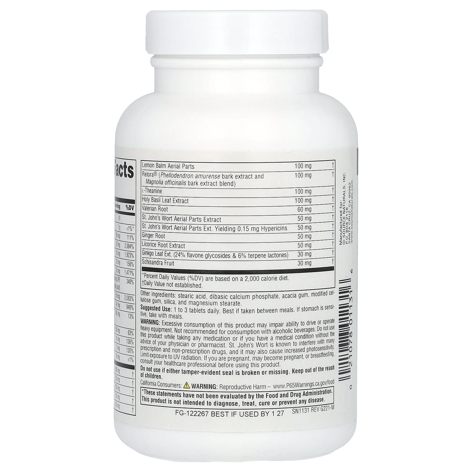 Source Naturals Calm Thoughts™, 90 tabletten