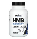 Nutricost® Performance HMB, 120 capsules (500 mg per capsule)